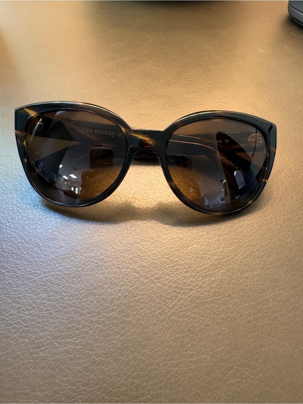 Oliver Peoples Abrie Sunglasses in Tortoise and Dark Brown Lenses